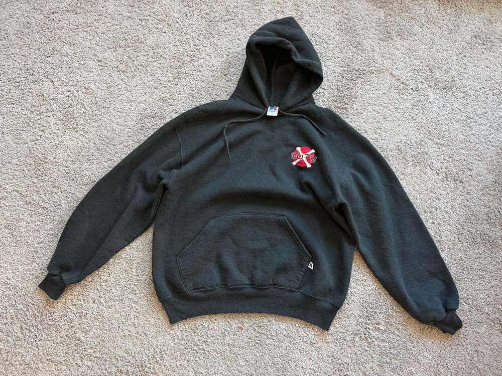 Vintage 90s Russell Athletic Guts Wear Hoodie Size XL